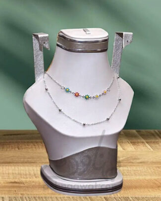 3 Layered Flower Necklace Set