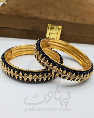2 Pcs Gold Plated Kara Bangles