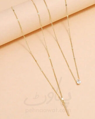 Rhinestone Double Layered Pendant