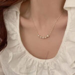 1 Pc Alloy Gold Plated Elegant Pearl Stones Pendant