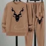 2 Pcs Unisex Dry Fit Printed Sweatshirt Tracksuit