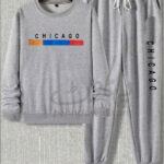 2 Pcs Men's Polyester Printed Tracksuit