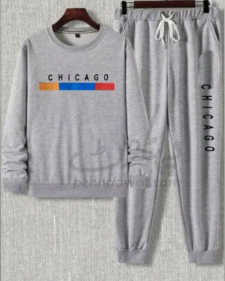 2 Pcs Men's Polyester Printed Tracksuit