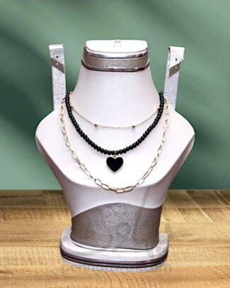 3 Layered Heart Necklace Set