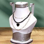 3 Layered Heart Necklace Set