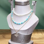 3 Layered Butterfly Necklace Set