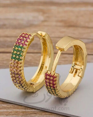 Golden Round Style Earrings