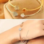 Stylish Double Hand Love Bangle Bracelet