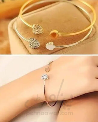 Stylish Double Hand Love Bangle Bracelet