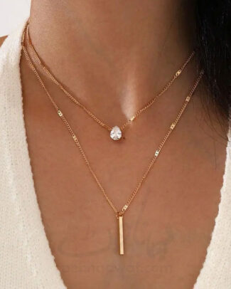 Rhinestone Double Layered Pendant