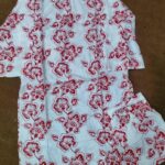 2 Pcs Women's Red Rangoon Printed Dress