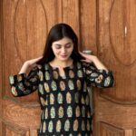 2 PCs Women's Black Stitched Printed Arabic Lawn Suit Shirt And Trouser