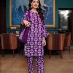 3 Pcs Women's Linen Stitched Block Printed Suit