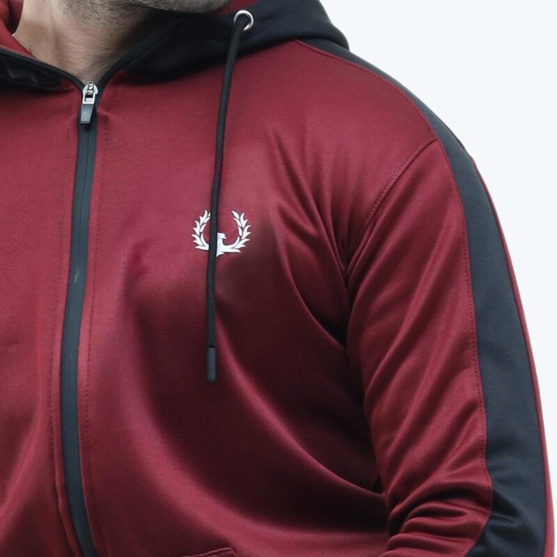 Pack Of 2 Men's Maroon Plain Hooded Neck Tracksuit