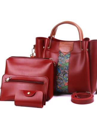4 Pcs Women’s Royal PU leather Shoulder Bag