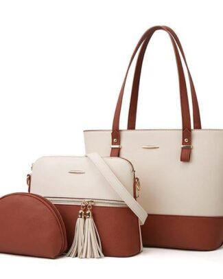 3 Pcs Women's Leather Bags